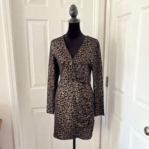 Fraiche by J Long Sleeved Mini Evening Dress